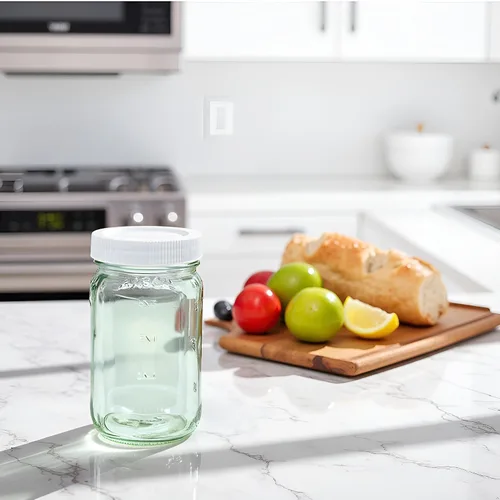 Vista 5 de JARMING COLLECTIONS Mason Jars - Tarros de vidrio de 16 onzas con tapas (sin BPA), tarros de pinta con tapas de plástico, 16 onzas, perfectos