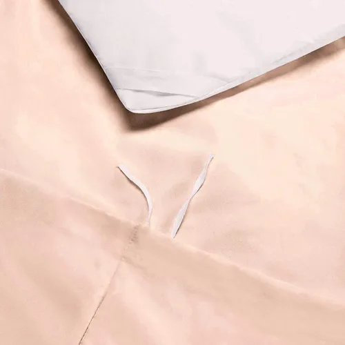 Vista 4 de Juego de cama de 5 piezas, 100% algodón egipcio de 600 hilos, fundas de almohada y sábana bajera con bolsillo extra profundo, ropa de cama suave