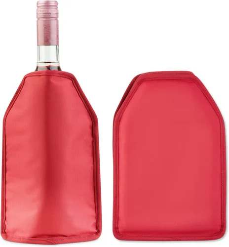 Vista 8 de Funda para enfriador de vino de gel sólido, enfriador de botellas reutilizable, color negro