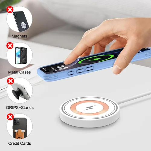 Vista 6 de Cargador inalámbrico magnético para iPhone, almohadilla de carga rápida para cargador MagSafe para iPhone 17 Pro Max Air 16e 16 Pro Max 16 Plus 15
