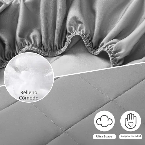 Vista 4 de TILLYOU Pack and Play Sheet - Protector acolchado suave para cuna, protector de colchón para niños pequeños con bolsillo profundo de 1"-3", sábanas
