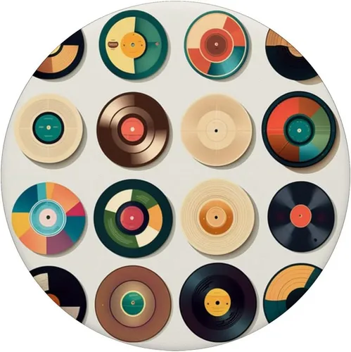 Vista 3 de Discos de vinilo vintage LP para fanáticos de la música retro, PopSockets intercambiables PopGrip