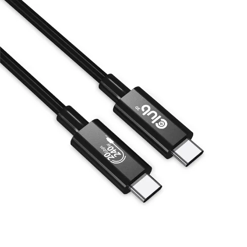 Vista 12 de Club 3D Cable bidireccional USB Gen3X2 tipo C 8K60Hz, W128564682 (cable bidireccional 8K60Hz, datos 40Gbps, Pd 240W (48V/5A) Epr M/M 2M / 6.56 pies