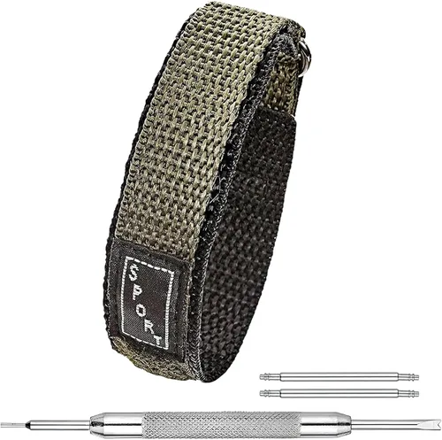 Vista 4 de Correa de reloj Alpine Sporty de nylon Correas de reloj de velcro de liberación rápida impermeables Correas de reloj ligeras y ajustables