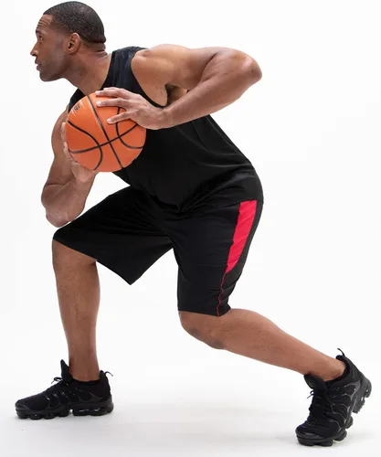 Vista 6 de DEVOPS Paquete de 2 pantalones cortos de gimnasio de entrenamiento de ajuste holgado de 10 pulgadas con bolsillos para hombre