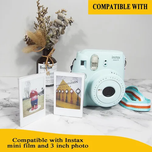 Vista 2 de Paquete de 5 mini marcos de fotos acrílicos verticales para Polaroid Fujifilm Instax Mini 7s 8 9 11 12 25 50s 70 90/Polaroid Z2300/NONS SL42 Cámara