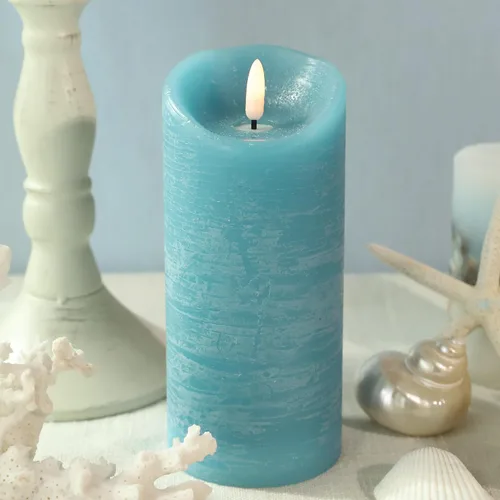 Vista 11 de Velas de abedul real sin llama incrustadas con bayas rojas, velas de Navidad sin llama con control remoto, velas tipo pilar que funcionan