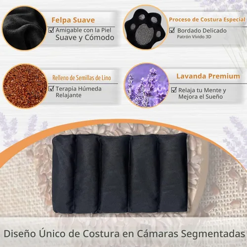 Vista 6 de 2 almohadillas térmicas grandes para microondas para aliviar el dolor de calambres, compresas de calor menstruales húmedas para microondas, compresa