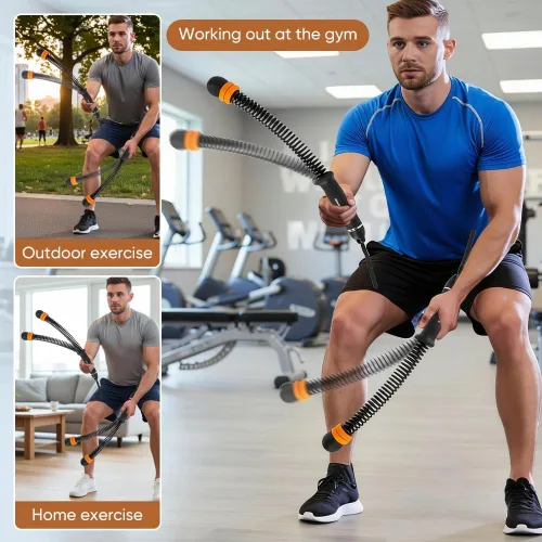 Vista 9 de Saker - Cuerdas de batalla ajustables sin cuerda Cuerdas de entrenamiento con peso inalámbricas para gimnasio en casa Equipo de ejercicio