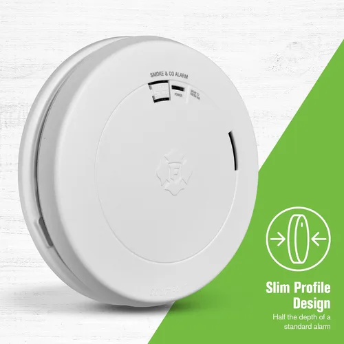 Vista 3 de First Alert BRK - Alarma combinada de humo y monóxido de carbono con diseño de perfil delgado, 1 unidad