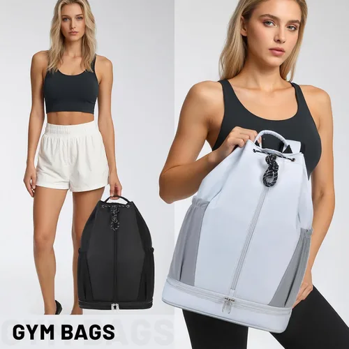 Vista 2 de mygreen Mochila con cordón para gimnasio con compartimento para zapatos