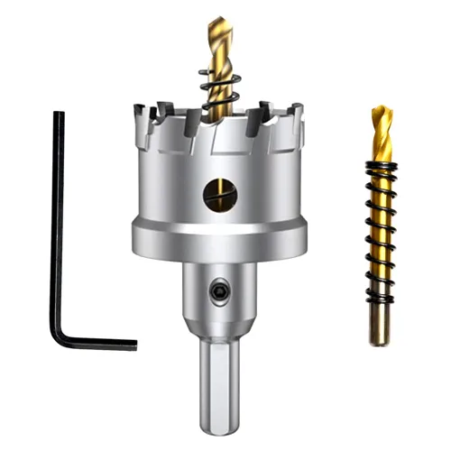 Vista 34 de ASNOMY Broca de sierra perforadora con punta de carburo de tungsteno para metal duro, cortador de sierra de agujero T.C.T de 1/2 pulgada con 2