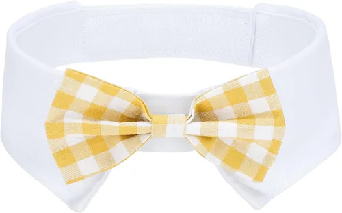 Vista 46 de Collar de corbatín negro para gato Segarty, lindo esmoquin para cachorros con corbatín para perros con collar blanco ajustable hecho a mano