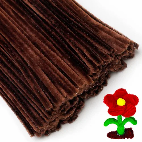 Vista 9 de Eppingwin 200 limpiapipas, limpiadores de pipas con purpurina, suministros de manualidades, tallos de felpilla de 10 colores para proyectos
