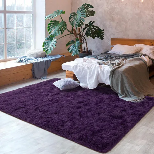 Vista 174 de Softlife Alfombra naranja para dormitorio, alfombra de felpa esponjosa para sala de estar para niñas, alfombra lanuda para niños, alfombra suave