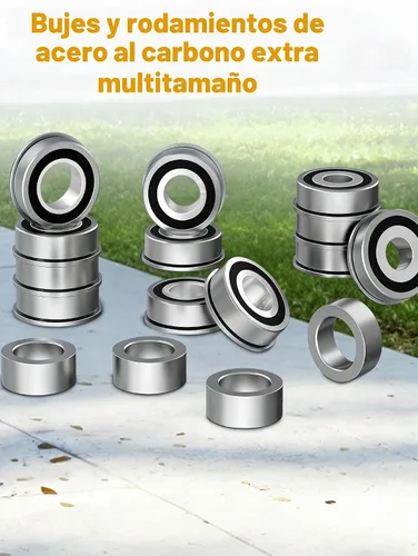 Vista 7 de Conjunto de neumáticos y ruedas planas de 11 x 4.00-5 pulgadas, ajuste universal de 11 x 4.00-5, ruedas sólidas para uso residencial y comercial