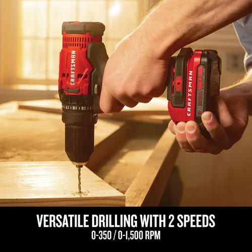 Vista 5 de CRAFTSMAN V20 Kit combinado de herramientas eléctricas inalámbricas de 4 herramientas con 2 baterías y cargador (CMCK400D2)