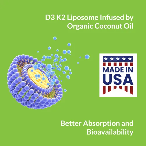 Vista 4 de UpNourish Vitamina liposomal D3 K2 10000 UI D3 y K2 MK-7 200 mcg - 365 Vitamina D3 k2 (Vitamina D3 con K2) Mini cápsulas blandas - Suplemento