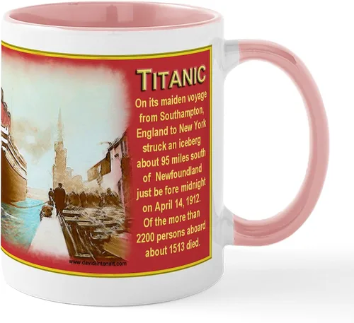 Vista 9 de CafePress The Courageous Titanic Band Taza de café de cerámica de 11 oz (11.0 fl oz)