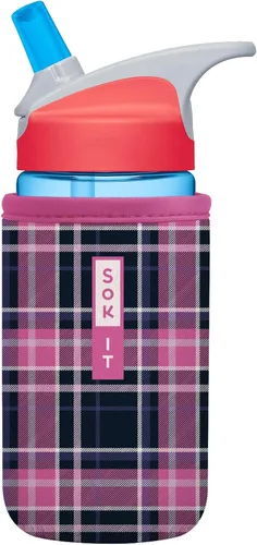 Vista 262 de Sok It BotlSok Funda para botella de agua con cubierta de neopreno aislante (Floral abstracto, se ajusta a CamelBak o Nalgene de 12 onzas)
