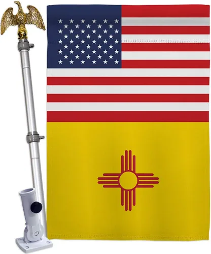Vista 7 de US New Mexico Garden House Flags Set Americana States USA American Territories Republic Country Particular Area Small Decorative Gift Yard Banner