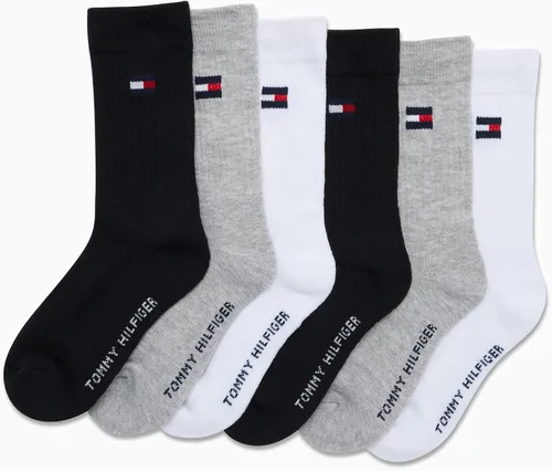 Vista 4 de Tommy Hilfiger Calcetines deportivos unisex para niños, calcetines acolchados (6 unidades)