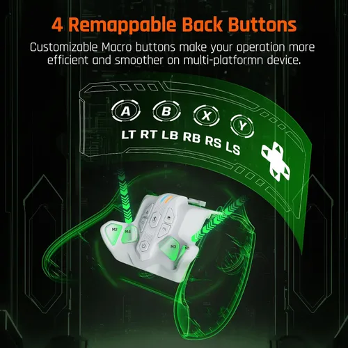 Vista 4 de BIGBIG WON ARMOR-X para Xbox, accesorios inalámbricos de botón trasero para Xbox Series XS Controller que funciona en PC con Windows 10 y 11Xbox