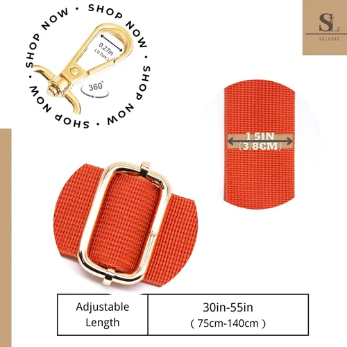 Vista 101 de S&loyoe Correas de repuesto para bolso, correa ajustable para bolsa cruzada, correas de guitarra anchas para bolsos de 1.5 pulgadas