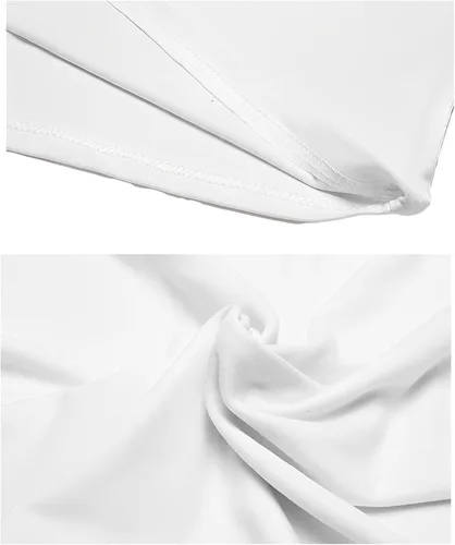 Vista 5 de YTYIJIE Paquete de 6 camisetas de poliéster para adultos, para sublimación, color blanco, cuello redondo, camiseta de manga corta para hombre