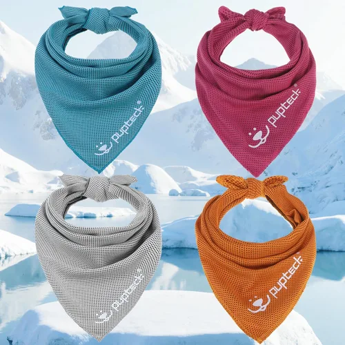 Vista 9 de PUPTECK Bandana de cumpleaños para perro, traje de 4 piezas, bufanda de babero triangular suave para mascotas, suministros de decoración de fiesta