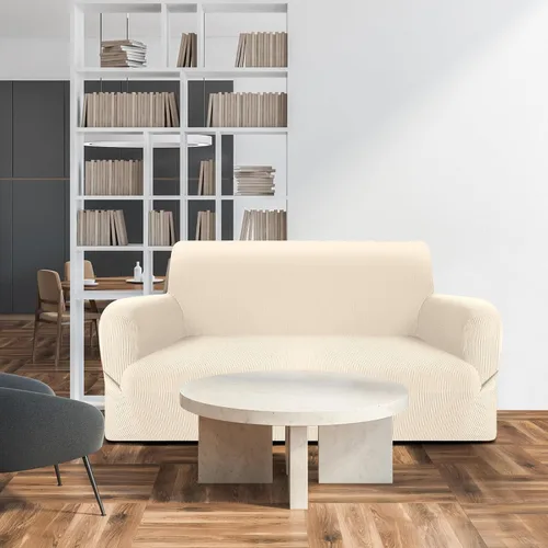 Vista 6 de Peryiter Juego de 2 fundas para sofá de dos plazas Fundas para muebles para sala de estar para sofá, sillón, ajuste elástico, a prueba de arrugas