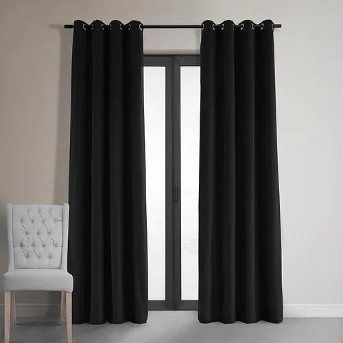 Vista 22 de Half Price Drapes VPCH-110602-84-GRBO cortinas oscurecedoras de ojales terciopelo