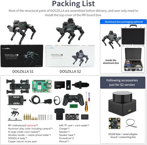 Vista 9 de Yahboom Raspberry Pi 5 Adultos AI Modelo Grande Robot Perro Python Programación 12 articulaciones Biónico Perro Mecánico DOGZILLA Reconocimiento