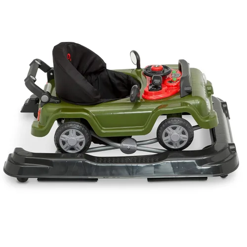 Vista 10 de Jeep Classic Wrangler 3 en 1 Crece Conmigo Andador de Actividades - Cuenta con música, luces, bandeja de juego extraíble, modo andador de empuje, se