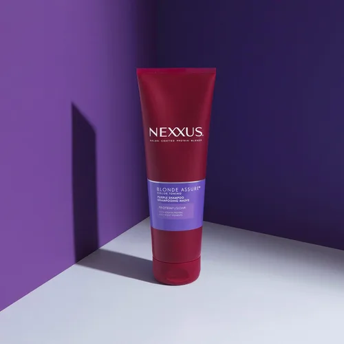 Vista 7 de Nexxus Blonde Assure Purple Champú y acondicionador Color Assure 2 unidades de champú y acondicionador para el cabello rubio, blanqueado y plateado