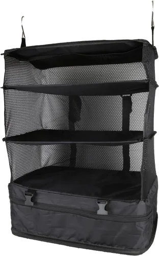 Vista 7 de Bolsa de viaje portátil para colgar Organizador de equipaje de gran capacidad y cubo de embalaje Armario colgante plegable para armario y equipaje
