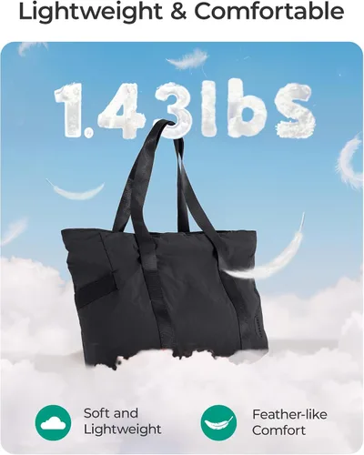 Vista 7 de BAGSMART Bolsa de mano para mujer, bolsa de mano con cremallera, bolsa de trabajo con compartimentos, bolsa de hombro para enfermera, para viajes