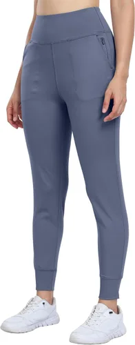 Vista 2 de WHOUARE Pantalones deportivos para mujer, leggings deportivos de entrenamiento con bolsillos, cintura alta, pantalones de yoga para gimnasio, correr
