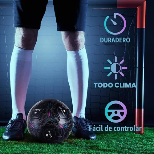 Vista 4 de Size 5 Soccer Ball, Official Size & Weight for Training, Unique Appearance-Convenient Pump Included