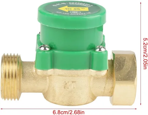 Vista 2 de Hilitand Interruptor del sensor de flujo de agua HT-120 AC 220V G3/4"-3/4" Interruptor del sensor de flujo de la bomba de agua del hilo