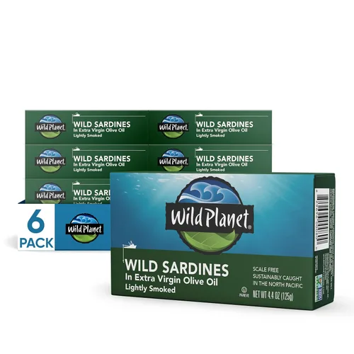 Vista 3 de Wild Planet Sardinas silvestres en aceite de oliva virgen extra (12 x 4.375 onzas) (paquete múltiple a granel)