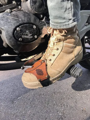 Vista 5 de Motorcycle Motorbike Shift Pad Shoe Boot Cover Protective Gear Black