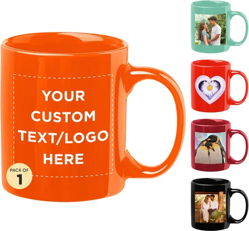 Vista 23 de Tazas de café de cerámica personalizadas para el Día del Padre, 11 onzas, juego de 10/50/100, paquete personalizado a granel, juego de tazas de café