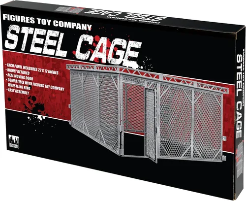 Vista 8 de Juego de jaula de acero para figuras Toy Company Wrestling Rings