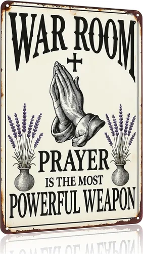 Vista 8 de Smilelife Regalos cristianos para mujeres y hombres Jesús es mi Dios, mi rey, todo lo que soy - Letrero vintage de hojalata religiosa de metal