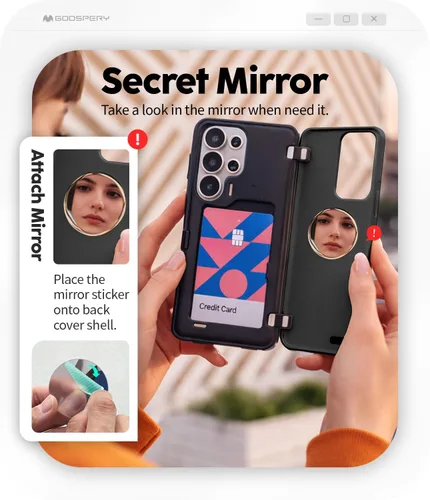 Vista 212 de GOOSPERY Parachoques magnético para puerta compatible con Galaxy S9 Plus, tarjetero tipo billetera con cierre automático por iman, funda protectora