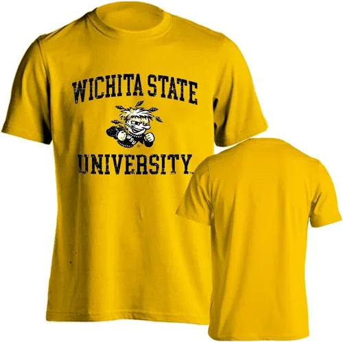 Vista 54 de Sport Your Gear NCAA Camiseta de manga corta retro con licencia oficial de aspecto desgastado para el día del juego, camiseta de espíritu deportivo