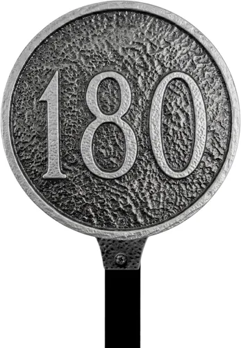 Vista 18 de Montague - Placa circular de metal con estaca para césped, 6.5 x 6.5 pulgadas, cobre antiguo/cobre