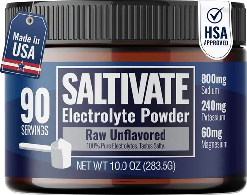 Vista 13 de Electrolitos sin sabor HSA FSA Alto contenido de sodio, potasio, magnesio Sin azúcar, estevia, ácido cítrico o maltodextrina Polvo