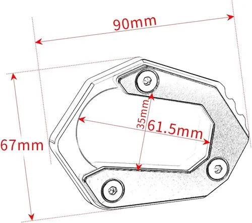 Vista 4 de Modeer Para F850GS Adventure F750GS 2018-2025 Motocycle Accesorios CNC Aluminio Kickstand Pad F 850GS 750GS 850 750 GS ADV F850GSA Pie Side Stand